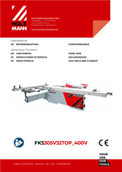 Holzmann-Maschinen FKS305V32TOP 400V Betriebsanleitung