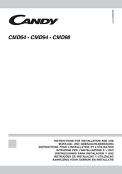 Candy CMD64 Montage- Und Gebrauchsanweisungen