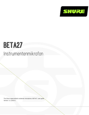Shure BETA27 Bedienungsanleitung