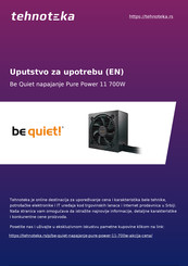 Be Quiet! Pure Power 11 Bedienungsanleitung