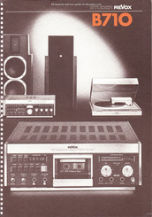 STUDER REVOX b710 Bedienungsanleitung