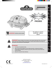 Napoleon PRO285E Bedienungsanleitung