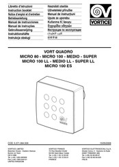 Vortice VORT QUADRO MICRO 100 ES Betriebsanleitung