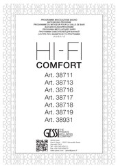 Gessi HI-FI COMFORT 38718 Bedienungsanleitung