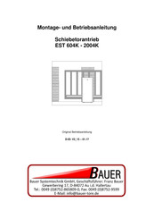 Bauer EST 604K Montage- Und Betriebsanleitung