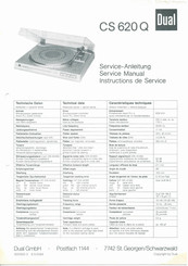 Dual CS 620 Q Serviceanleitung