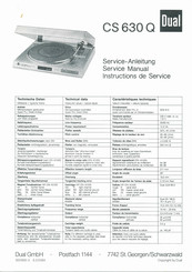 Dual CS 630 Q Bedienungsanleitung