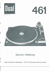 Dual 461 Serviceanleitung
