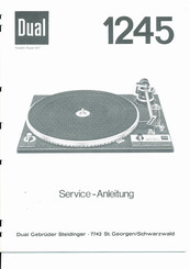 Dual 1245 Serviceanleitung