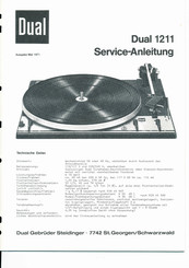 Dual 1211 Serviceanleitung