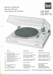 Dual CS 607 Serviceanleitung
