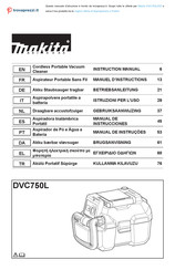Makita DVC750LZX3 Betriebsanleitung