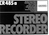 Grundig CR485a Bedienungsanleitung