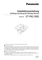 Panasonic ET-PKL100S Installationsanleitung