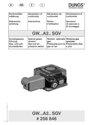 Dungs GW A2 SGV Serie Gebrauchsanleitung