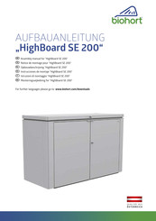 biohort HighBoard SE 200 Aufbauanleitung