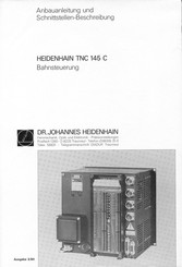 HEIDENHAIN TNC 145 C Anbauanleitung Und Bedienungsanleitung