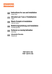 Franke 110.0275.411 Bedienungsanleitung Und Installation
