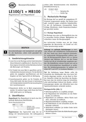 Siko LE100/1 Benutzerinformation