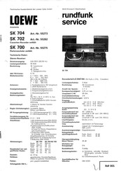 Loewe SK 704 Bedienungsanleitung