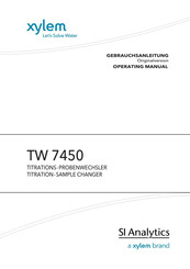 Xylem SI Analytics TW 7450 Gebrauchsanleitung