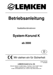 LEMKEN System-Korund K Serie Betriebsanleitung