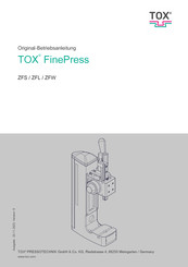 TOX PRESSOTECHNIK FinePress ZFL Originalbetriebsanleitung