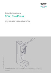 TOX PRESSOTECHNIK FinePress KFSU Originalbetriebsanleitung