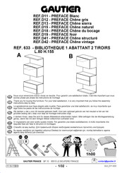Gautier D11 - PREFACE Blanc Bedienungsanleitung