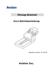 Avision AD360GF Kurz- Betriebsanleitung