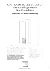 Concept CDE 27 Gebrauchs- Und Montageanweisung