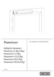 Geze Powerturn Montage- Und Serviceanleitung