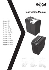 Rexel Secure X6 Bedienungsanleitung