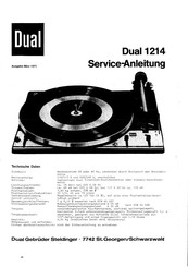 Dual 1214 Serviceanleitung