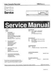 Philips VR 813 Service Manual
