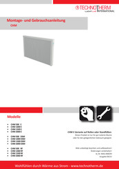 Technotherm CHM Serie Montage- Und Gebrauchsanleitung