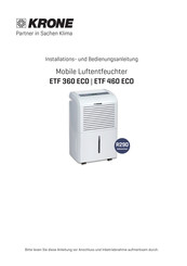 Krone ETF 460 Eco Installations- Und Bedienungsanleitung