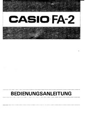 Casio FA-2 Bedienungsanleitung