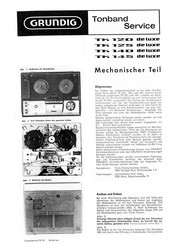 Grundig TK 120 DELUXE Serviceanleitung