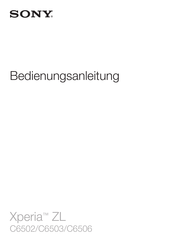 Sony Xperia ZL Bedienungsanleitung