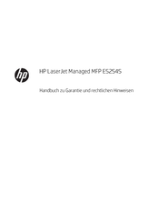HP LaserJet Managed MFP E52545 Handbuch Zu Garantie Und Rechtlichen Hinweisen