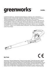 GreenWorks BLF344 Bedienungshandbuch