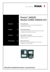Knick Protos CONDI 3400X-051 Kurzanleitung