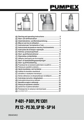 Pumpex PX 12 Inbetriebnahme- Und Betriebsanleitung