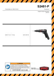 Atlas Copco S2451-P Sicherheits- Und Bedienungsanleitung