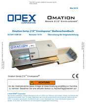 Opex DL210 Bedienerhandbuch