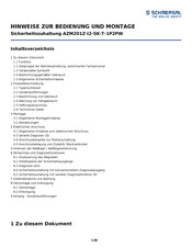 Schmersal AZM201Z-I2-SK-T-1P2PW Bedienung Und Montage