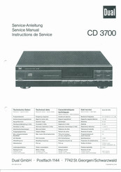 Dual CD 3700 Serviceanleitung