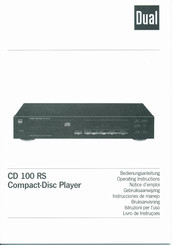 Dual CD 100 RS Bedienungsanleitung