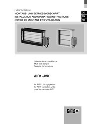 Helios AIR1-JVK XC 3200/XVP3500 Montage- Und Betriebsvorschrift